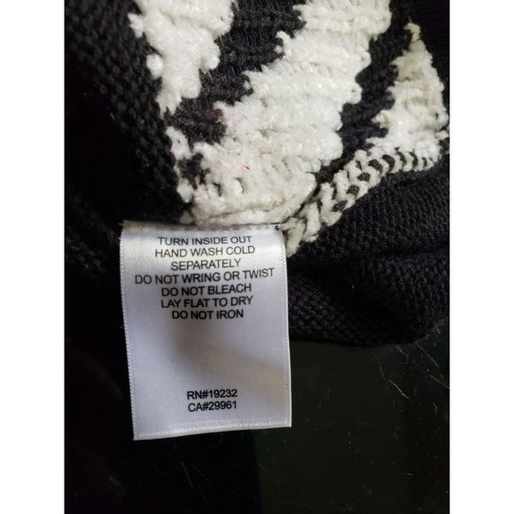 Alfred Dunner‎ Sweater Cardigan Colorblock Black Red White Women's Size XL - Picture 7 of 8